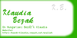 klaudia bezak business card